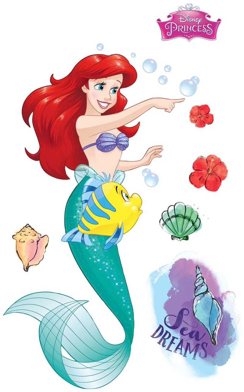 Komar Vliestapete "Selbstklebende Vlies - Ariel XXL - Größe 127 x 200 cm" bedruckt glatt Kinderzimmer von Komar