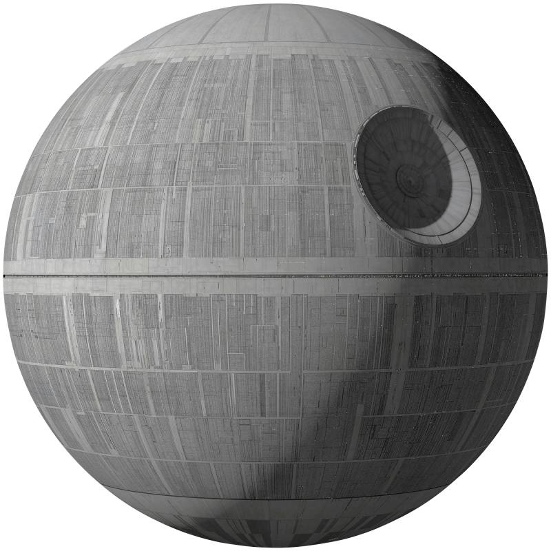 Komar Vliestapete "Selbstklebende Vlies - Star Wars XXL Death Star - Größe 127 x 127 cm" bedruckt glatt Kinderzimmer von Komar