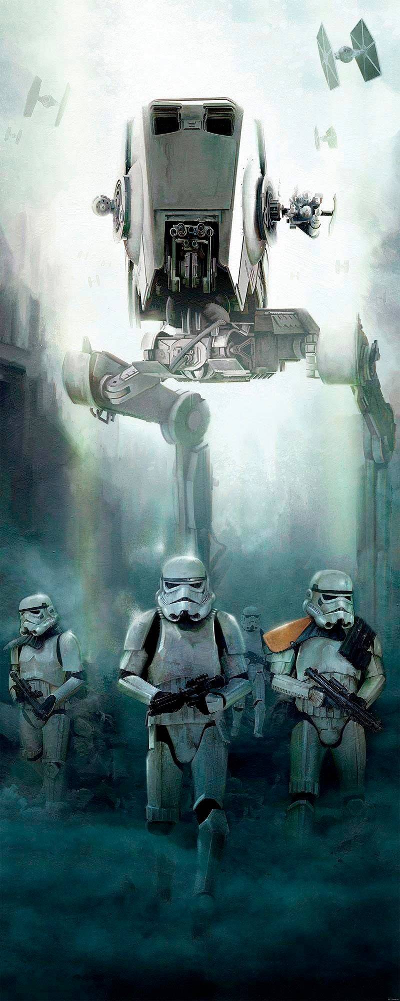 Komar Vliestapete "Digitaldruck Vlies - Star Wars Imperial Forces - Größe 100 x 250 cm", bedruckt, Kinderzimmer von Komar