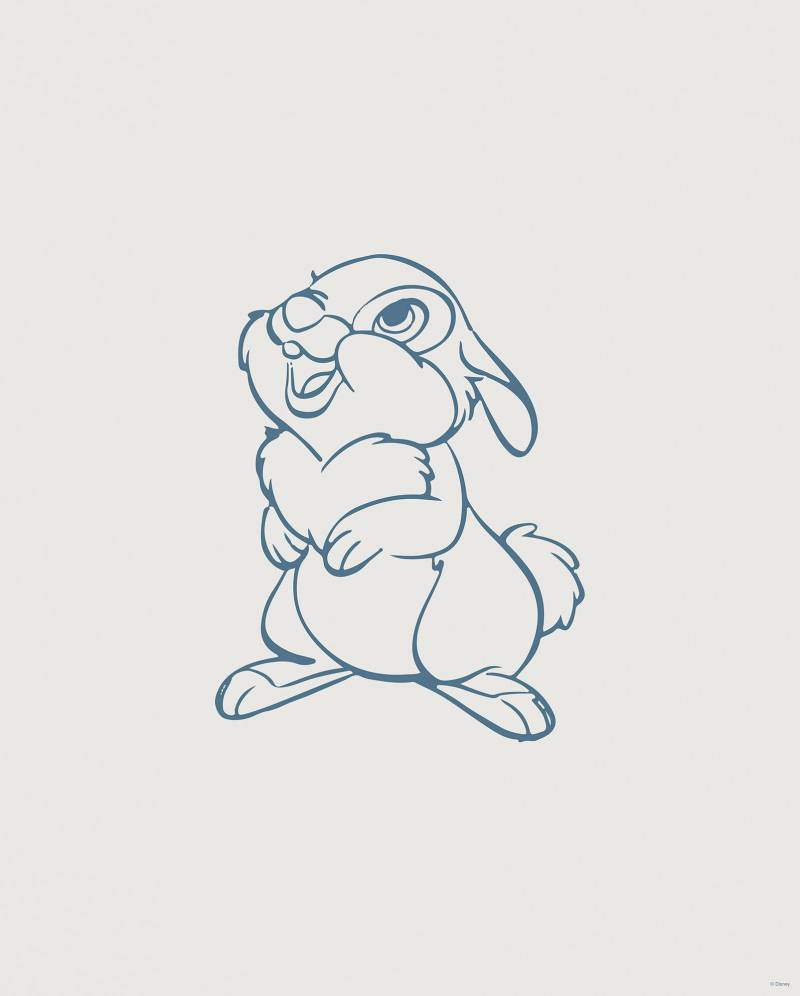 Komar Bild "Hey Thumper" Natur 1 Stk. tlg. Wandbild zur Dekoration im Kinderzimmer - ohne Rahmen von Komar