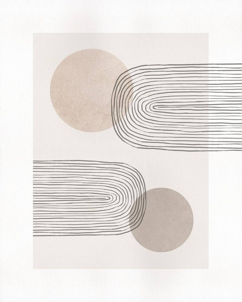 Komar Bild "Line Art Rainbow" Natur 1 Stk. tlg. Wandbild zur Dekoration - ohne Rahmen von Komar