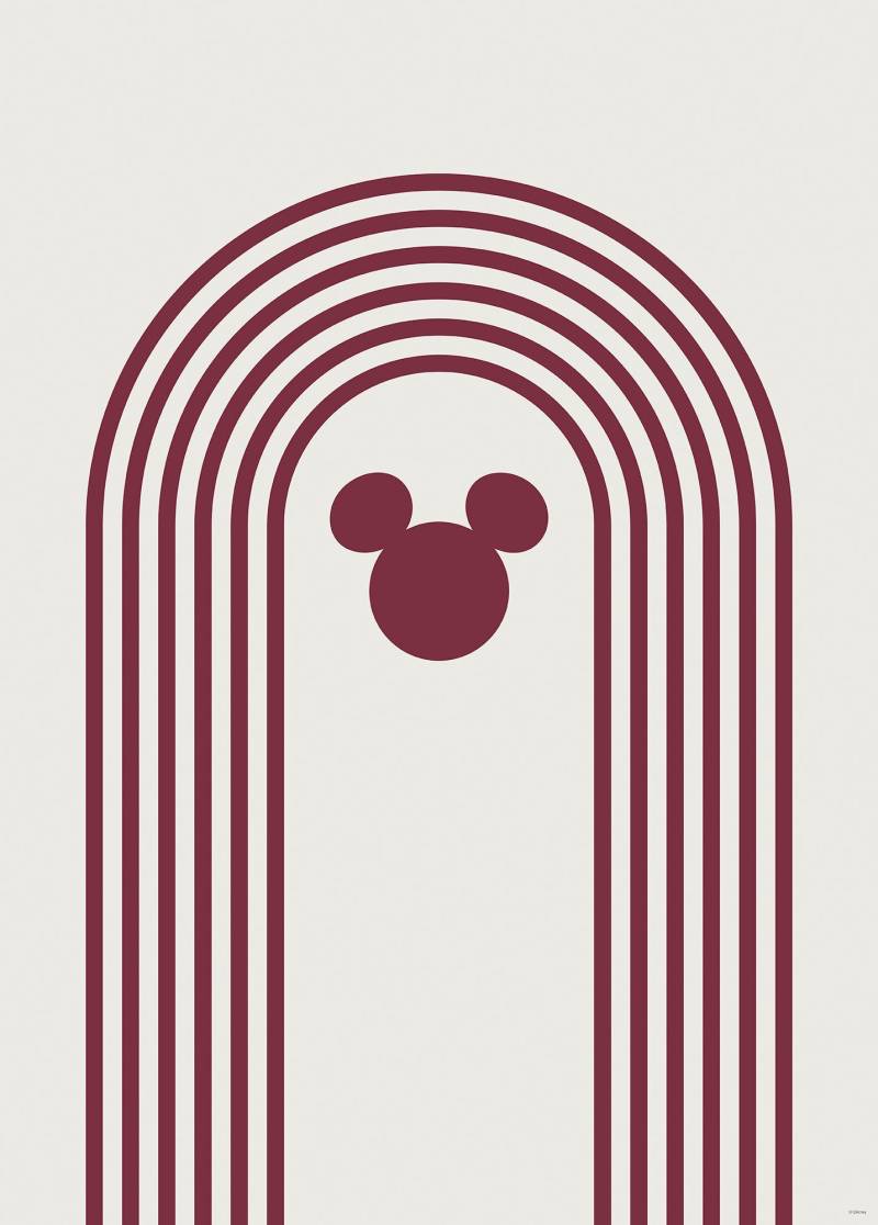 Komar Bild "Minimal Mickey" Disney 1 Stk. tlg. Wandbild zur Dekoration im Kinderzimmer - ohne Rahmen von Komar
