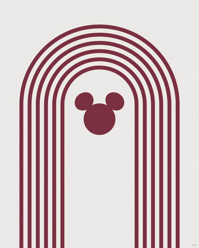 Komar Bild "Minimal Mickey" Disney 1 Stk. tlg. Wandbild zur Dekoration im Kinderzimmer - ohne Rahmen von Komar