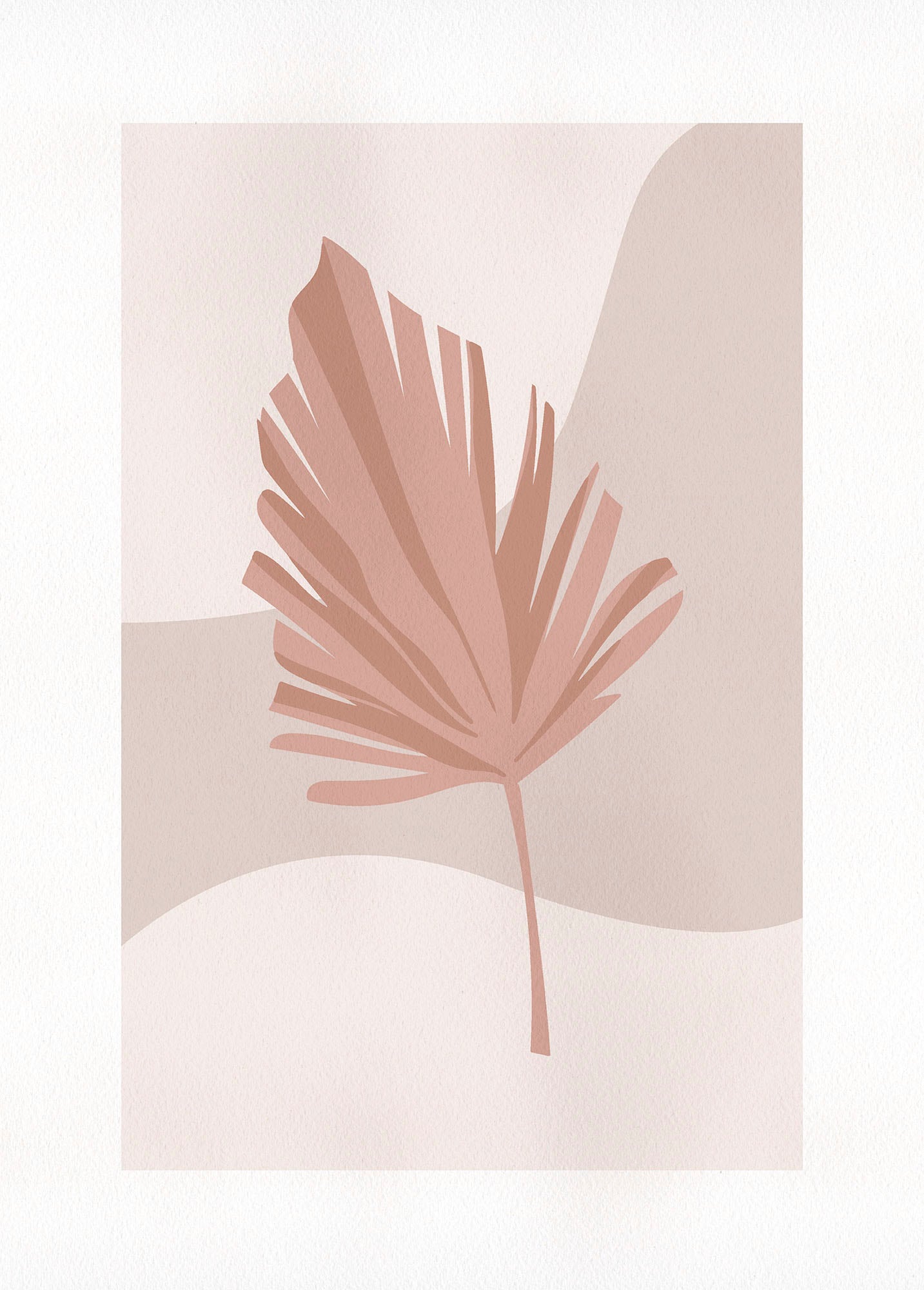 Komar Wandbild "Minimalist Leaf Lover", (1 St.), Deutsches Premium-Poster Fotopapier mit seidenmatter Oberfläche und hoher Lichtbeständigkeit. Für fotorealistische Drucke mit gestochen scharfen Details und hervorragender Farbbrillanz. von Komar