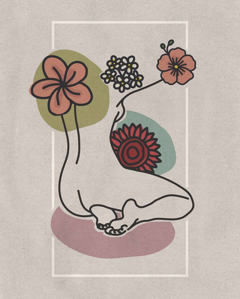 Komar Bild "Rosalie" Natur 1 Stk. tlg. Wandbild zur Dekoration - ohne Rahmen von Komar