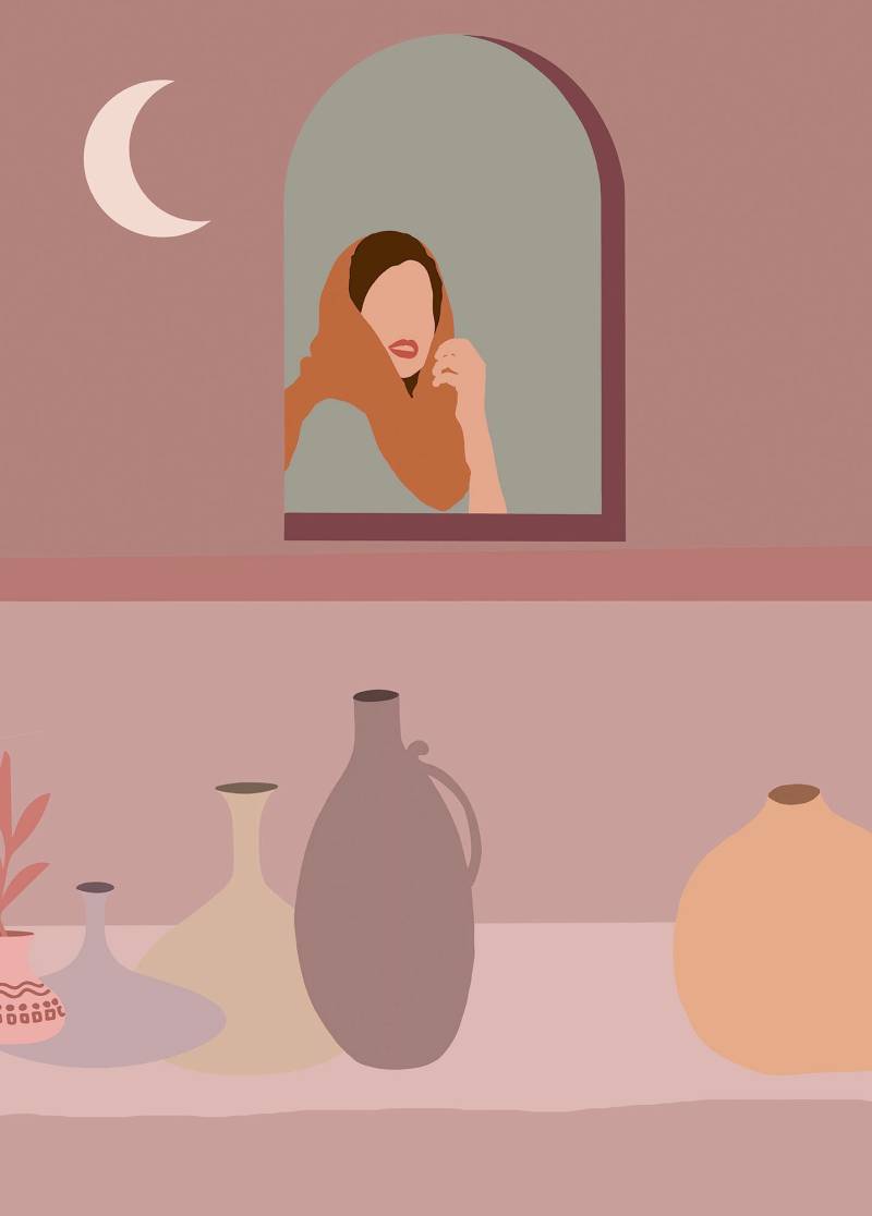 Komar Bild "Thousand and Three Nights" Natur 1 Stk. tlg. Wandbild zur Dekoration - ohne Rahmen von Komar