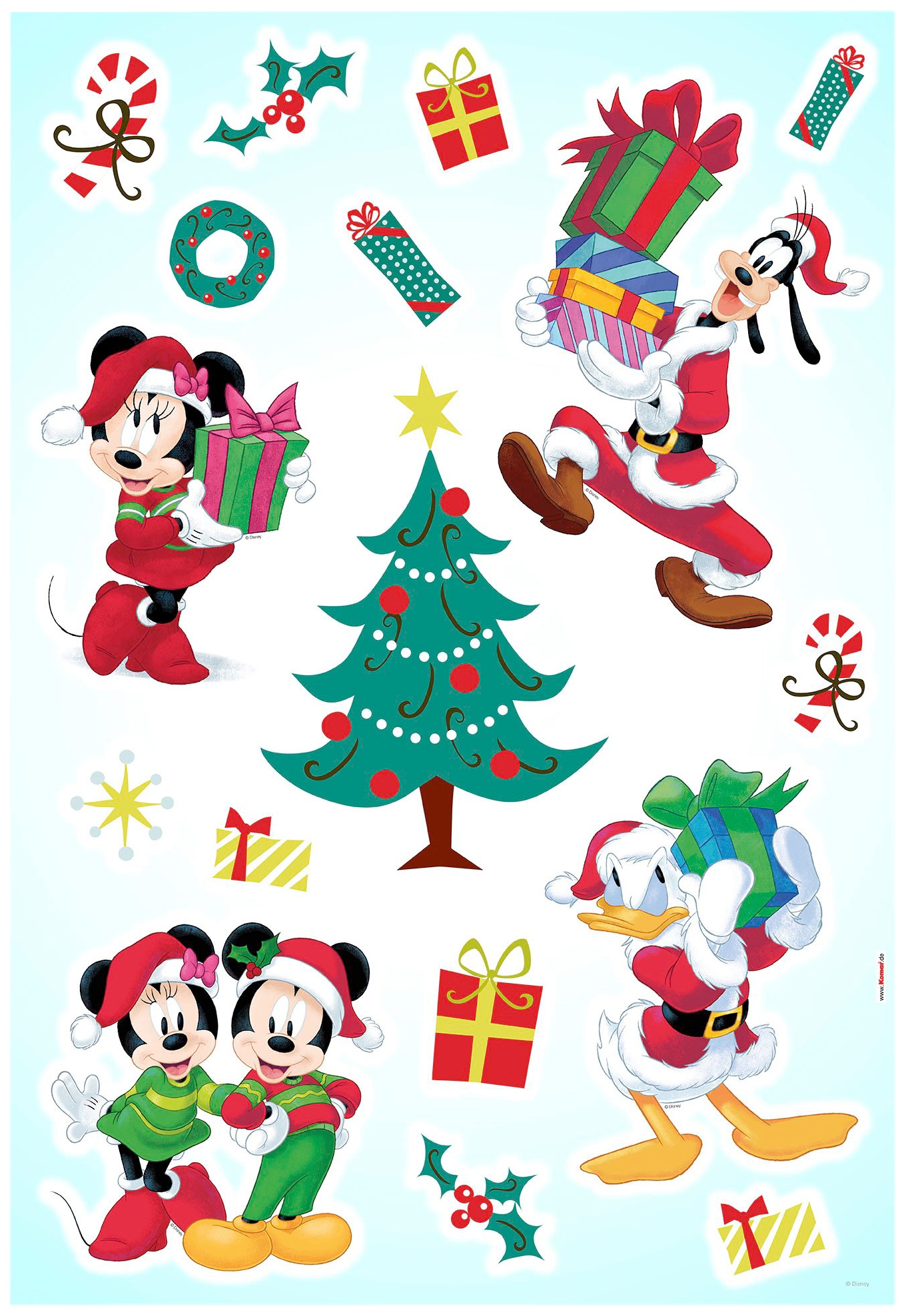 Komar Wandsticker "Mickey Christmas Presents", (1 St.) von Komar