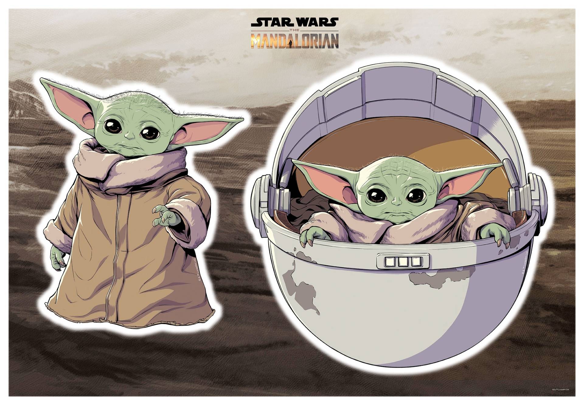 Komar Wandsticker "Star Wars The Child", (2 St.) von Komar