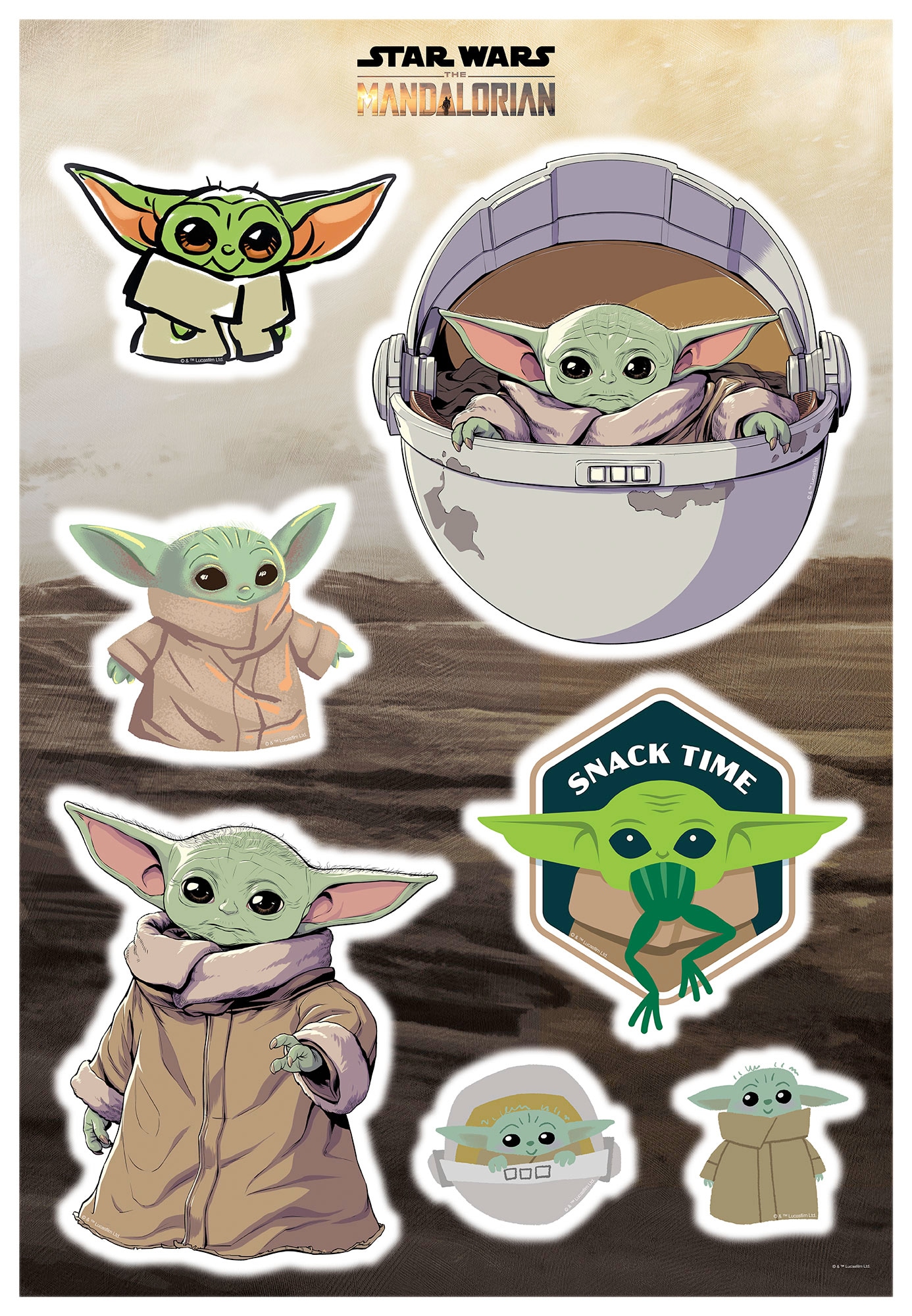 Komar Wandsticker "Star Wars The Child Sluster", (7 St.) von Komar