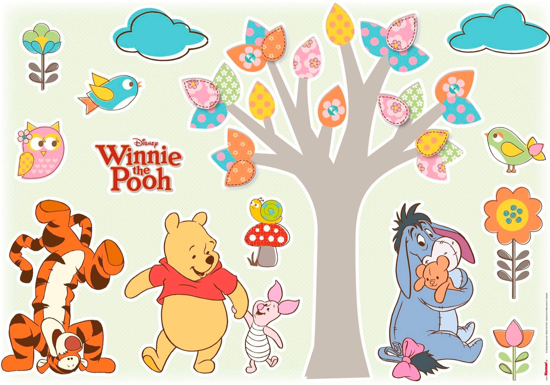 Komar Wandtattoo "Winnie Pooh Nature Lovers", (14 St.) von Komar
