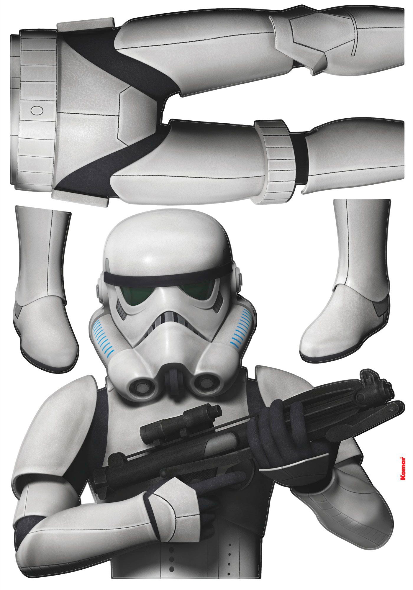 Komar Wandtattoo "Star Wars Stormtrooper", (4 St.), 100x70 cm (Breite x Höhe), selbstklebendes Wandtattoo von Komar