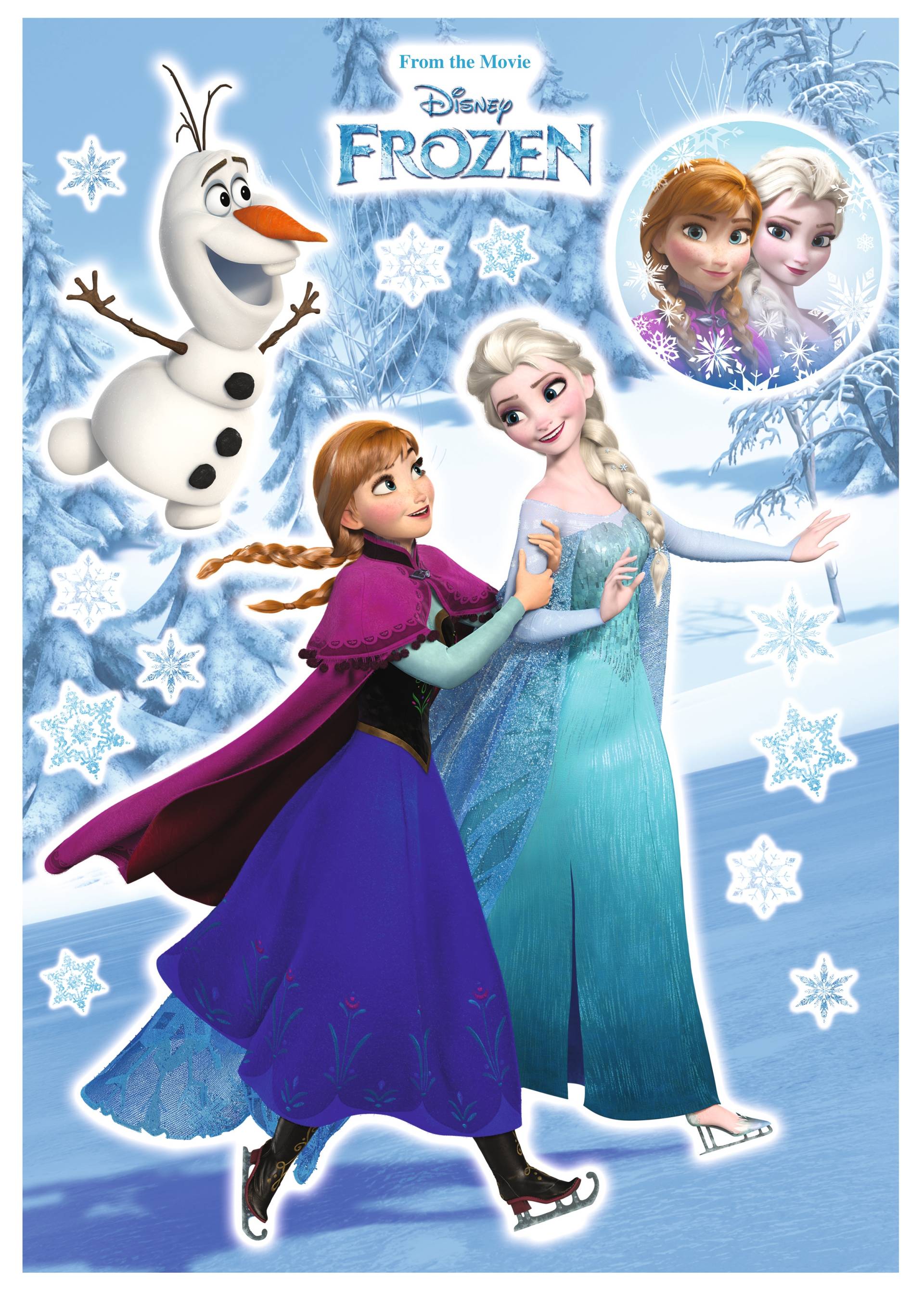 Komar Wandtattoo "Anna und Elsa", (15 St.), 50x70 cm (Breite x Höhe), selbstklebendes Wandtattoo von Komar