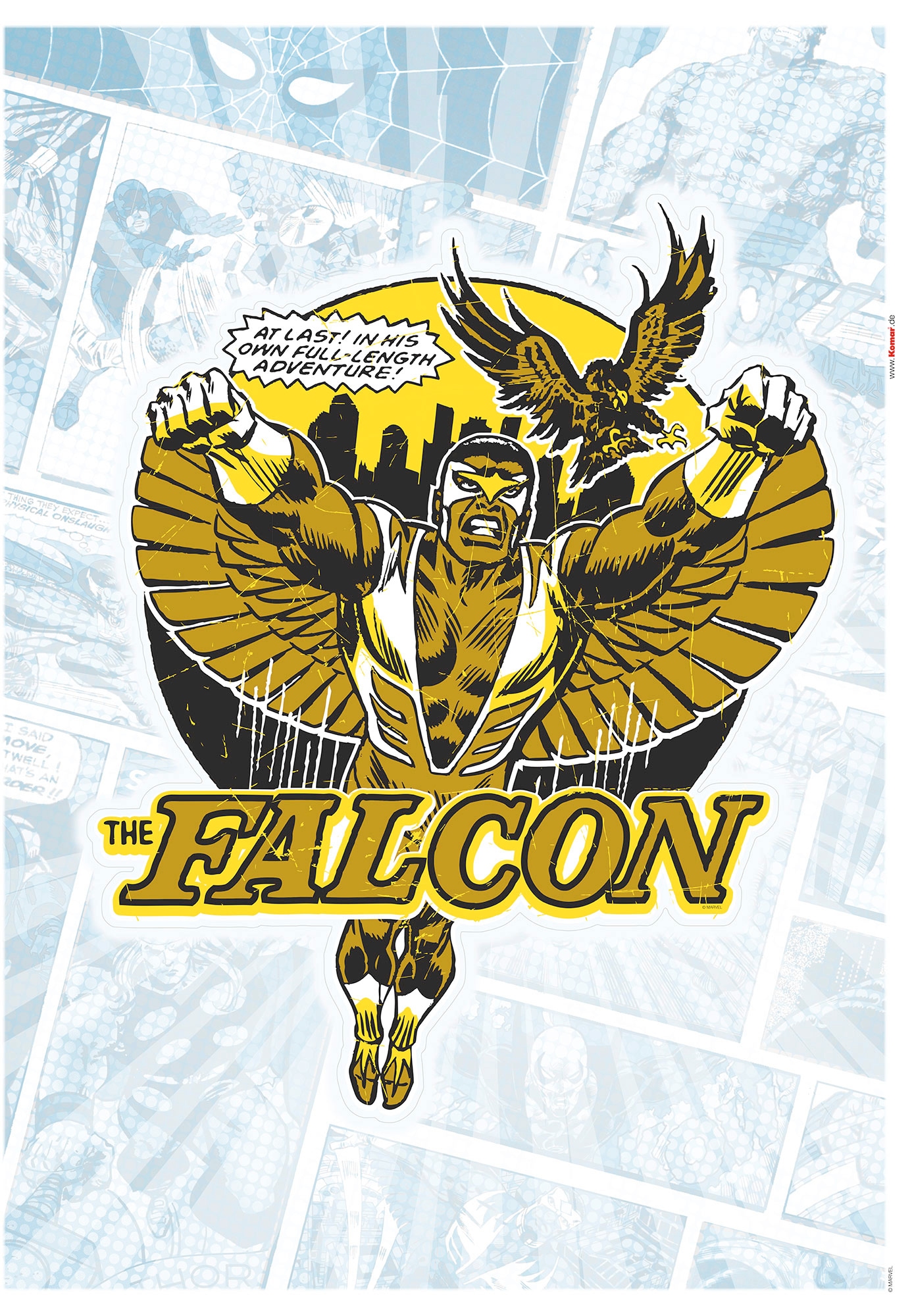 Komar Wandtattoo "Falcon Gold Comic Classic", (1 St.) von Komar