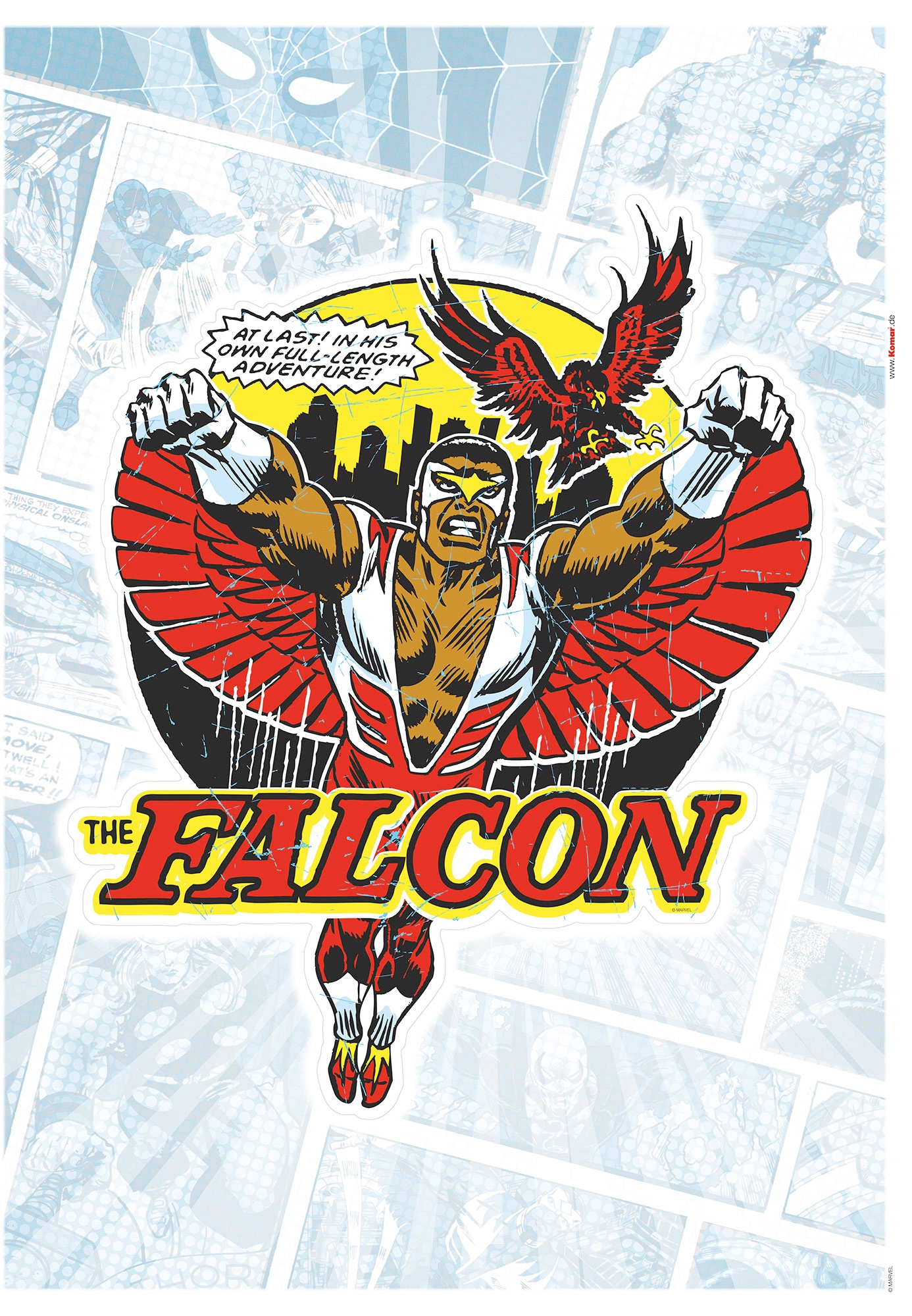 Komar Wandtattoo "Falcon Comic Classic", (1 St.), 50x70 cm (Breite x Höhe), selbstklebendes Wandtattoo von Komar