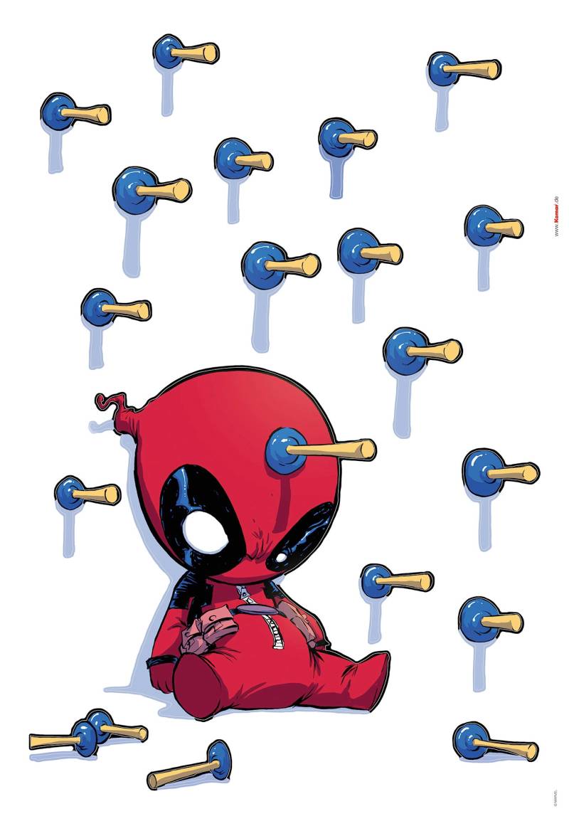 Komar Wandtattoo "Deadpool Shootout - Größe 50 x 70 cm" selbstklebend, Wandsticker, Kinderzimmer von Komar
