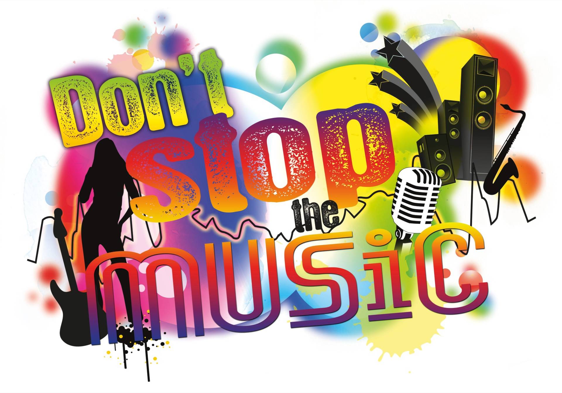 Komar Wandtattoo "Don´t stop the music", (1 St.) von Komar