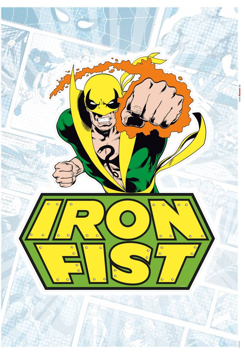 Komar Wandtattoo "Iron Fist Comic - Größe 50 x 70 cm" selbstklebend, Wandsticker, Kinderzimmer von Komar