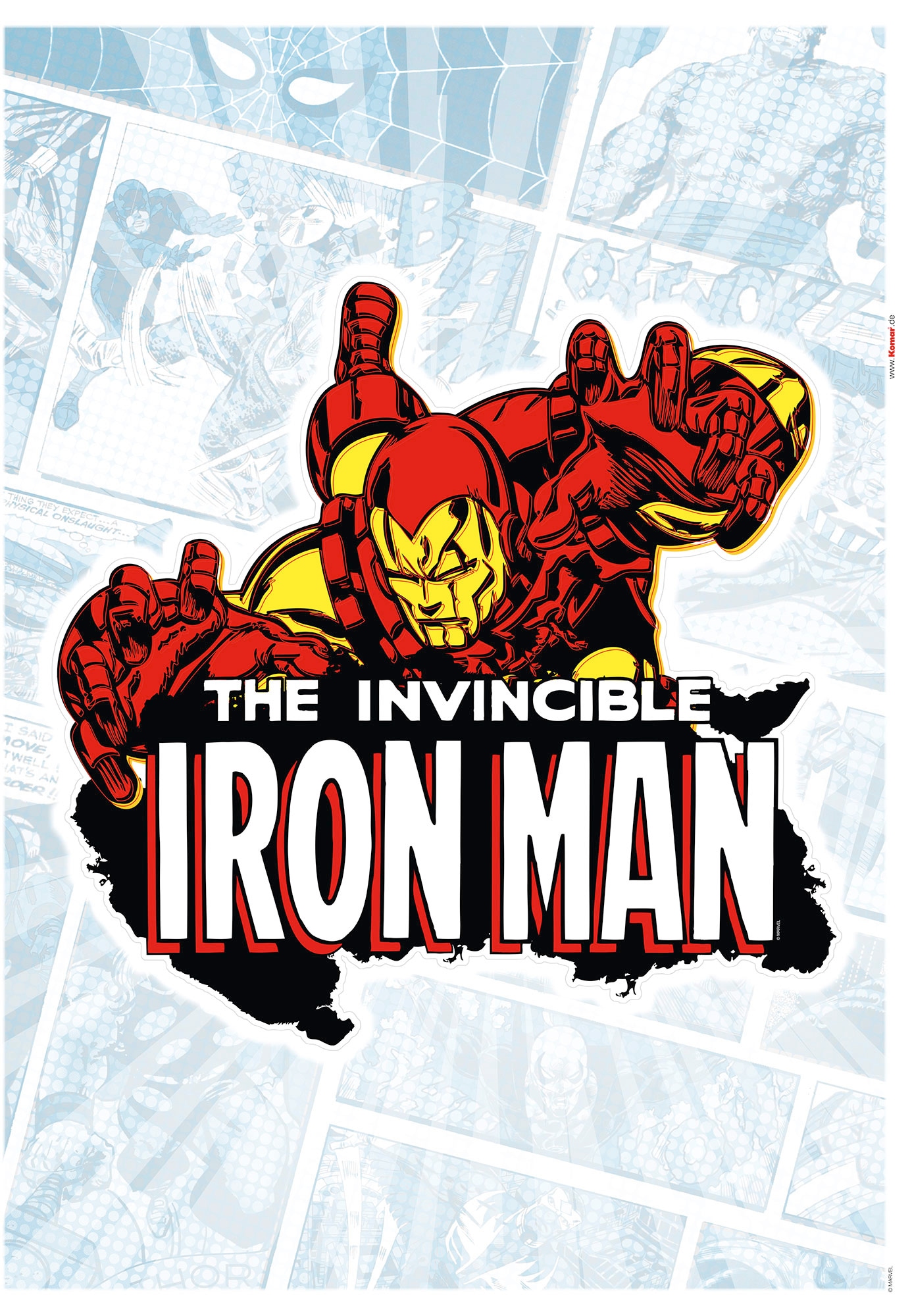 Komar Wandtattoo "Iron Man Comic Classic - Größe 50 x 70 cm" selbstklebend, Wandsticker, Kinderzimmer von Komar