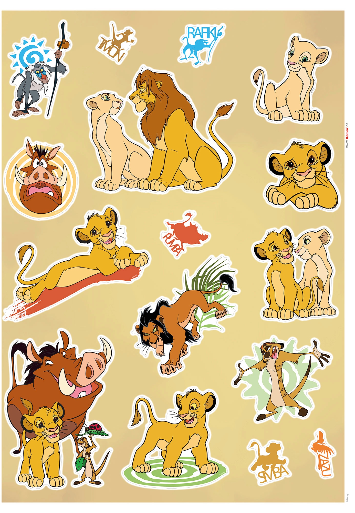 Komar Wandtattoo "Lion King Circle of Life - Größe 50 x 70 cm" selbstklebend, Wandsticker, Kinderzimmer von Komar