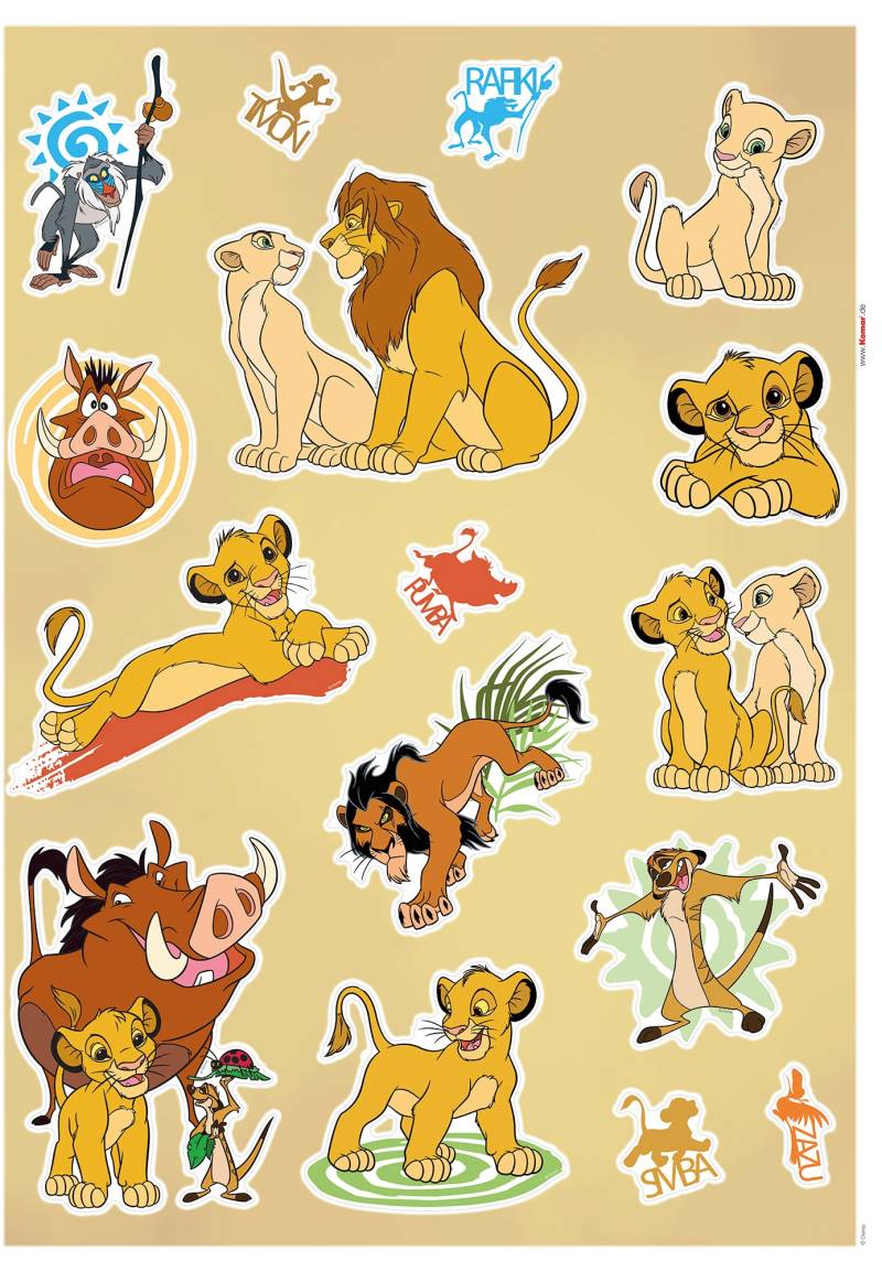 Komar Wandtattoo "Lion King Circle of Life - Größe 50 x 70 cm" selbstklebend, Wandsticker, Kinderzimmer von Komar