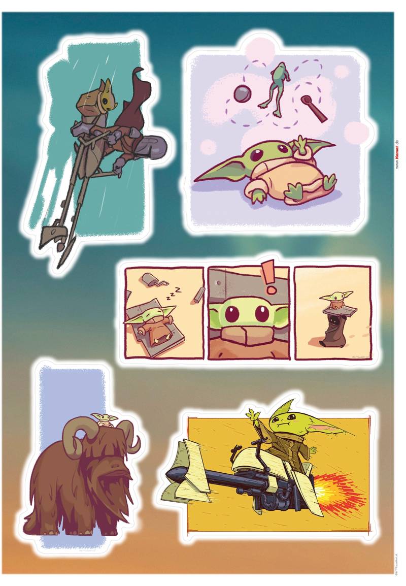 Komar Wandtattoo "Mandalorian Funny Grogu - Größe 50 x 70 cm" selbstklebend, Wandsticker, Kinderzimmer von Komar