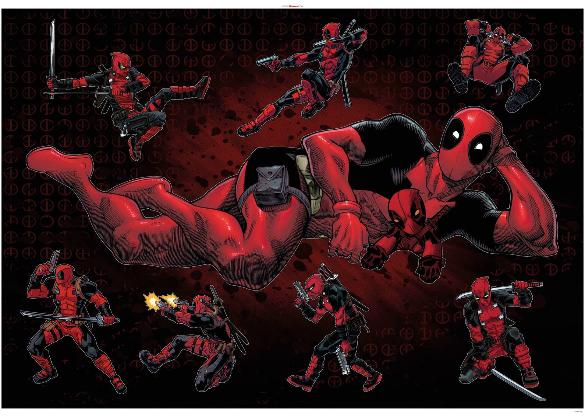 Komar Wandtattoo "Deadpool Posing", (8 St.) von Komar