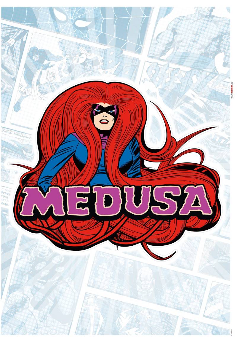 Komar Wandtattoo "Medusa Comic Classic - Größe 50 x 70 cm" selbstklebend, Wandsticker, Kinderzimmer von Komar