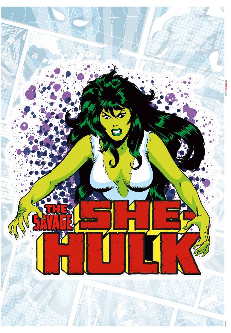 Komar Wandtattoo "She-Hulk Comic Classic - Größe 50 x 70 cm" selbstklebend, Wandsticker, Kinderzimmer von Komar