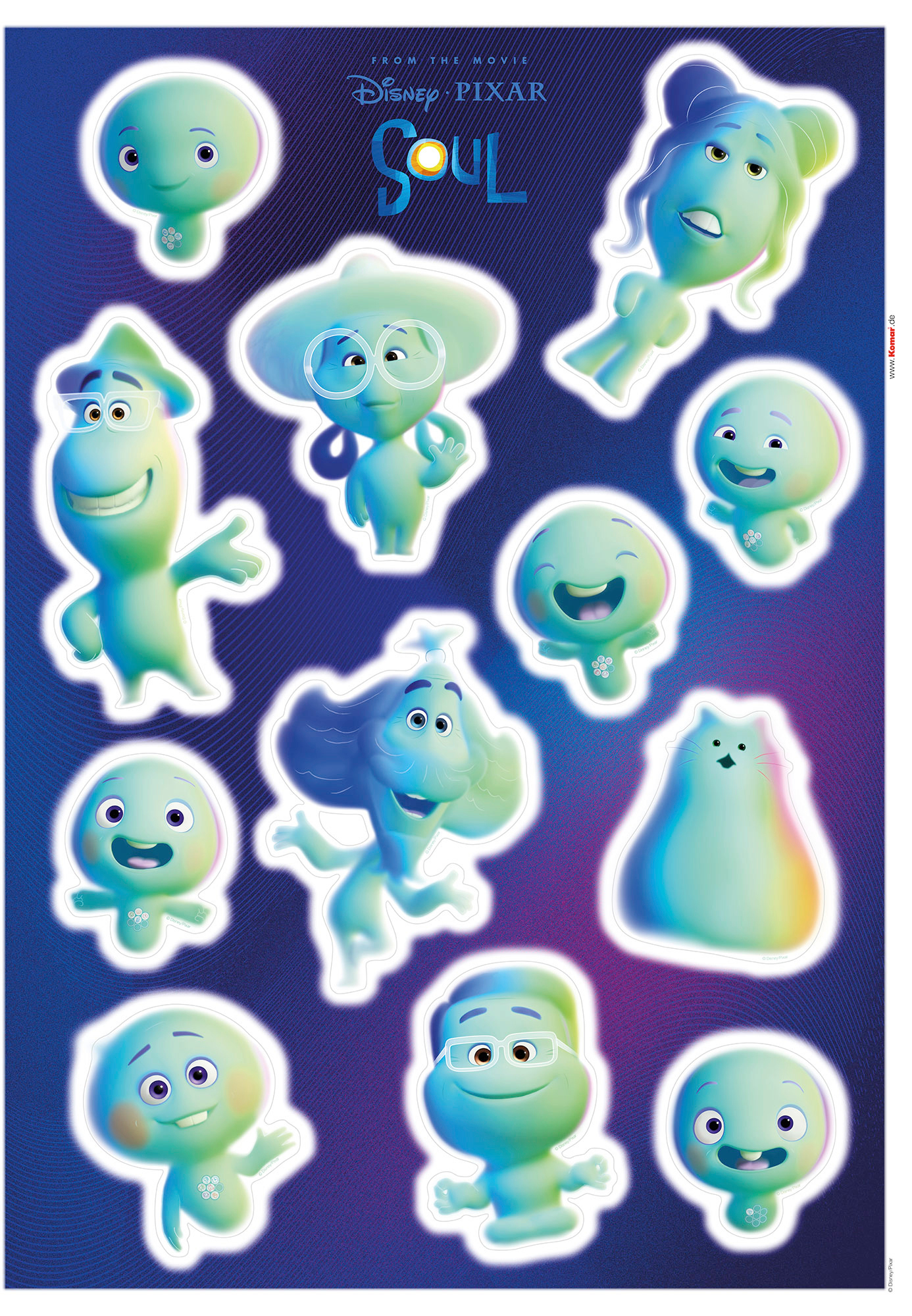 Komar Wandtattoo "Soul - Soulmates - Größe 50 x 70 cm" selbstklebend, Wandsticker, Kinderzimmer von Komar