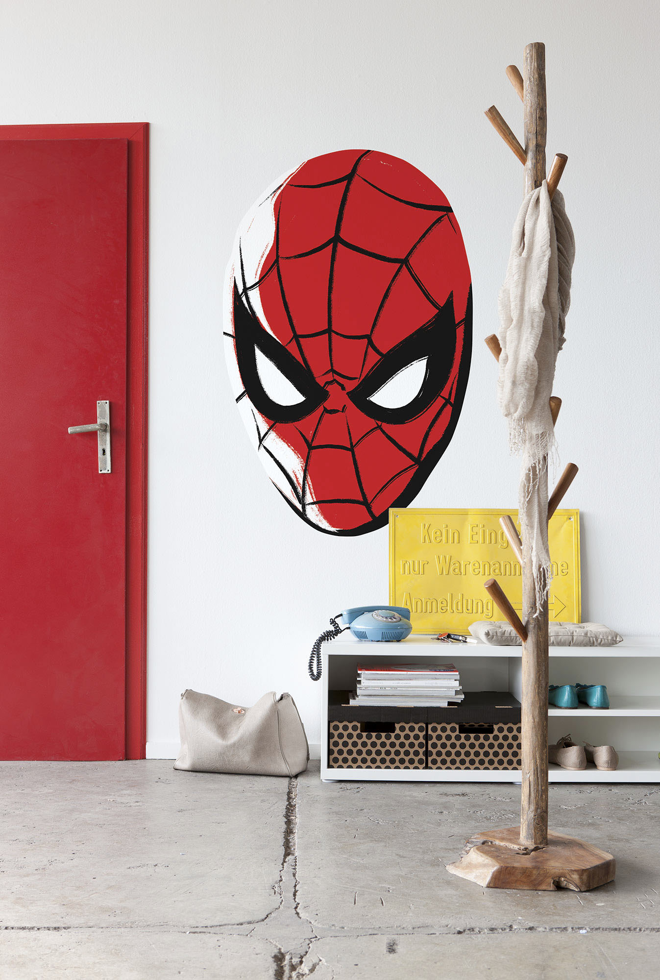 Komar Wandtattoo "Spider-Man Portrait - Größe 125 x 125 cm" rund und selbstklebend von Komar