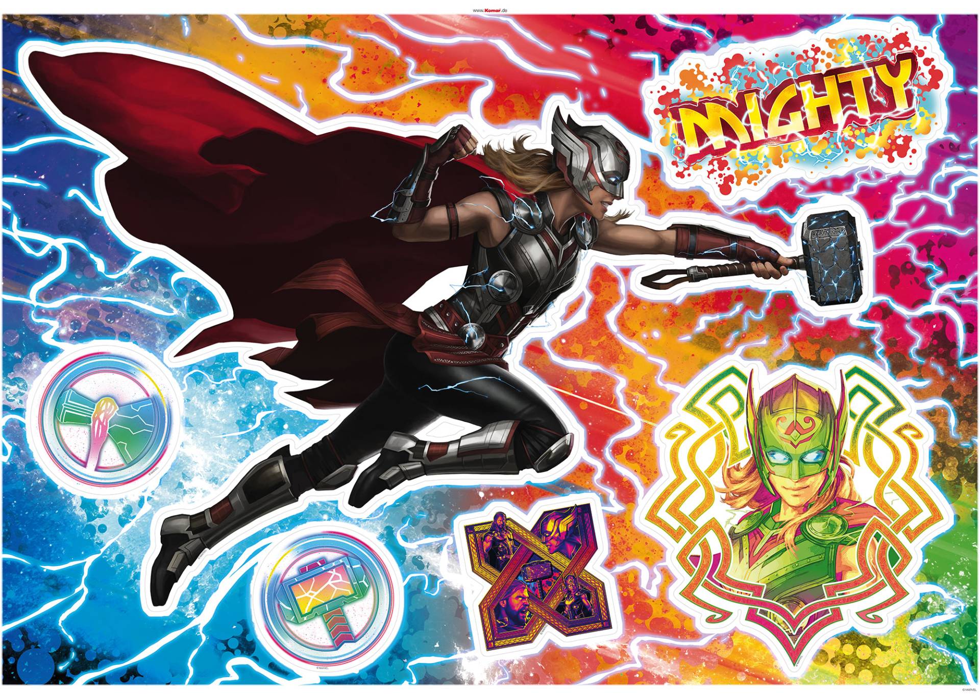 Komar Wandtattoo "Thor4 - Mighty Jane" von Komar