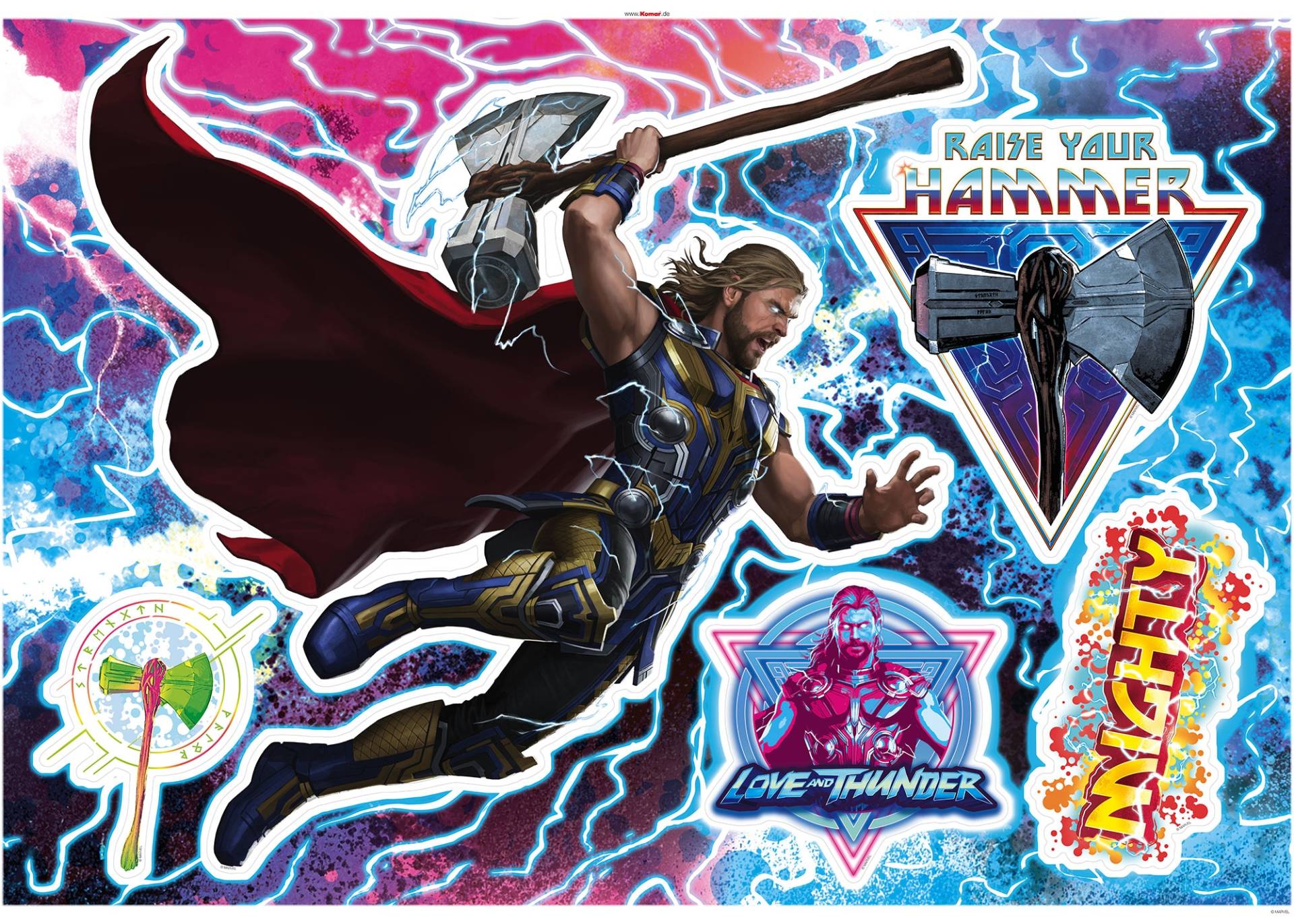 Komar Wandtattoo "Thor4 - Mighty Thor" von Komar