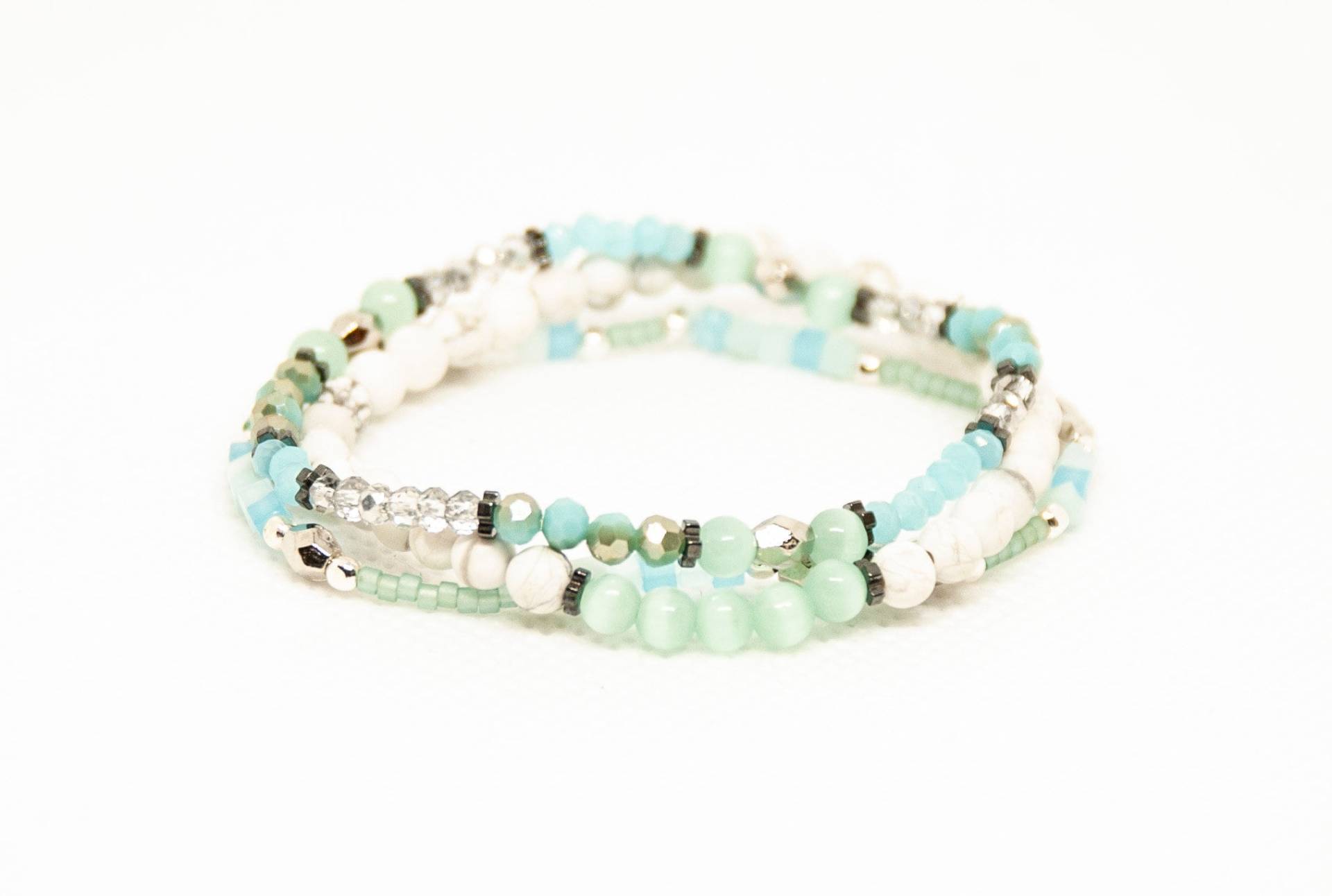 Blaue Und Weiße Armband Stapeln Blaue Und Weiße Armband Stapeln von KomarchukStudio