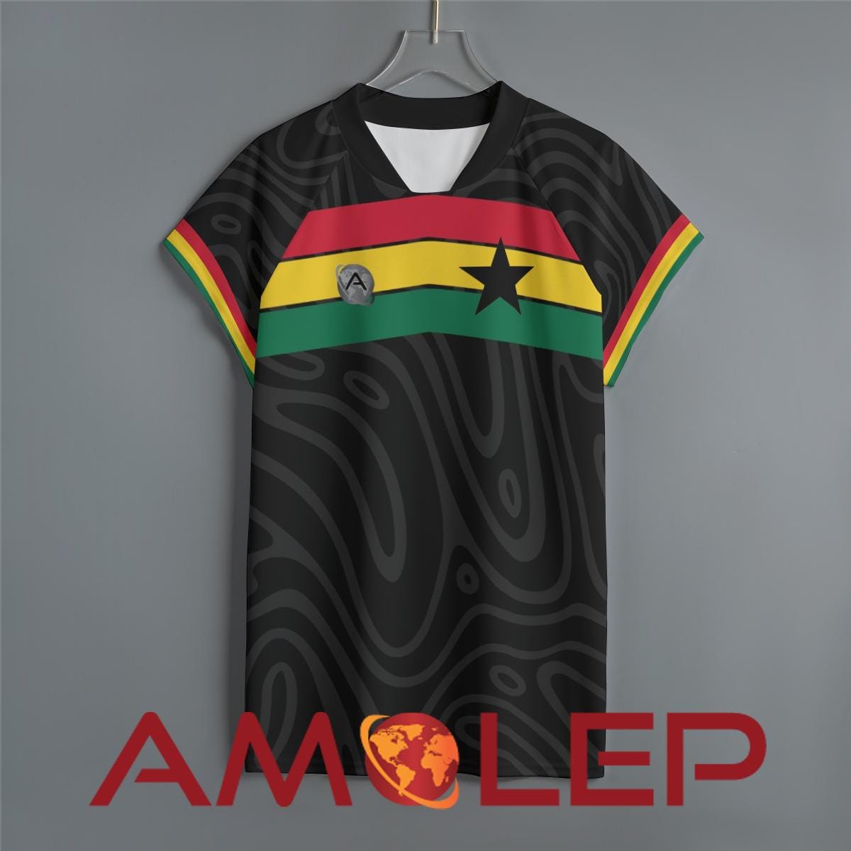 Personalisable Unisex Ghana Rugby Jersey Personalisable Unisex Ghana Rugby Jersey von Kombitrix