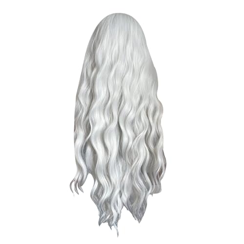 Komdndht Lange Wasserwellen-Perücke, Gewelltes Haar, mit, Bunt, Cosplay, Seidige Perücke für Frauen, Tägliche, Synthetisches Haar, Hitzebeständig – A Komdndht Lange Wasserwellen-Perücke, Gewelltes Haar, mit, Bunt, Cosplay, Seidige Perücke für Frauen, Tägliche, Synthetisches Haar, Hitzebeständig – A von Komdndht