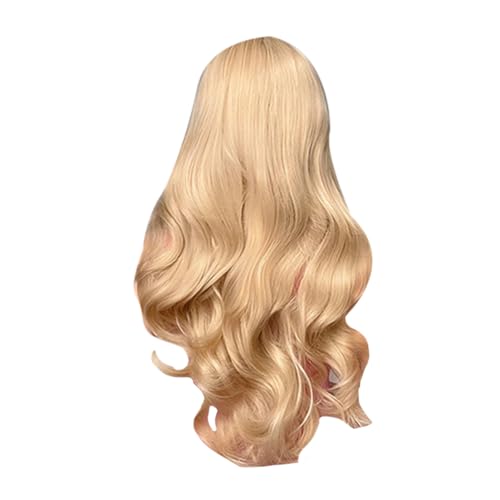 Komdndht Lange Wasserwellen-Perücke mit, Bunt, Seidige Cosplay-Perücke für Frauen, Tägliche, Synthetisches Haar, Hitzebeständig – B von Komdndht
