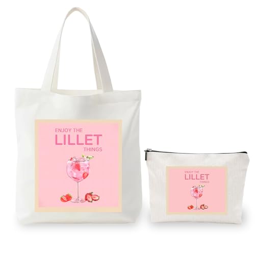 2 Stück Aperol Tasche, Aperol Spritz Stoffbeutel und Kosmetiktasche, Holy Aperoli Einkaufsbeutel Leinwand Tote Bag Tragetasche Damen, Aperoli Geschenk für Damen Cocktailliebhaber von Komergave
