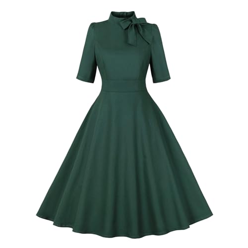 Cocktailkleid Damen Rockabilly Kleider Damen 50er Jahre Kleider Vintage Audrey Hepburn Kleider Festlich Abendkleid für Hochzeit V-Ausschnitt Partykleid mit Gürtel Elegant Ballkleider Petticoat Kleid Cocktailkleid Damen Rockabilly Kleider Damen 50er Jahre Kleider Vintage Audrey Hepburn Kleider Festlich Abendkleid für Hochzeit V-Ausschnitt Partykleid mit Gürtel Elegant Ballkleider Petticoat Kleid von Komiseup