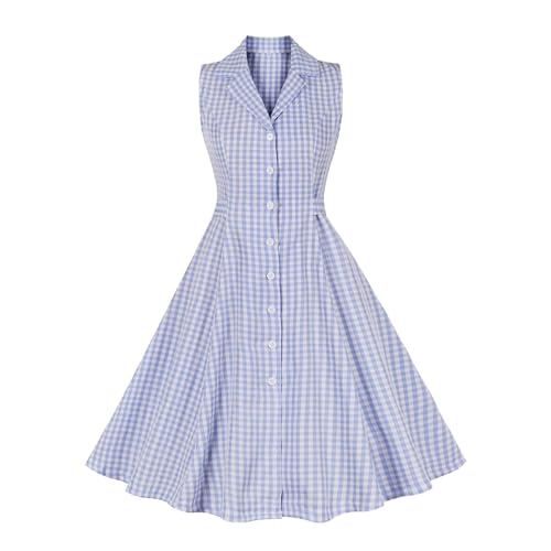 Cocktailkleid Damen Rockabilly Kleider Damen 50er Jahre Kleider Vintage Audrey Hepburn Kleider Festlich Abendkleid für Hochzeit V-Ausschnitt Partykleid mit Gürtel Elegant Ballkleider Petticoat Kleid von Komiseup