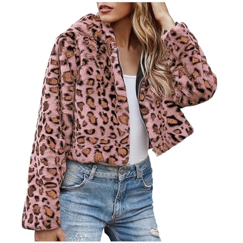 Crop Kunstfell Jacke Damen Sexy Leoparden Winterjacke Kunstpelz Übergangsjacke Warm Fleecejacke mit Kapuze Große Größen Felljacke Langarm Pelzmantel Zip Up Fellmantel Kapuzenjacke Pelzjacke Mantel Crop Kunstfell Jacke Damen Sexy Leoparden Winterjacke Kunstpelz Übergangsjacke Warm Fleecejacke mit Kapuze Große Größen Felljacke Langarm Pelzmantel Zip Up Fellmantel Kapuzenjacke Pelzjacke Mantel von Komiseup