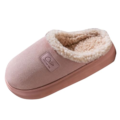 Hausschuhe Herren Winter Plüsch Pantoffeln Damen Warm Filzpantoffeln Frauen Bequem Slippers Unisex rutschfeste Hausschlappen Fleece gefüttert Winterpantoffeln Indoor Hausschuhe für Frauen und Männer von Komiseup