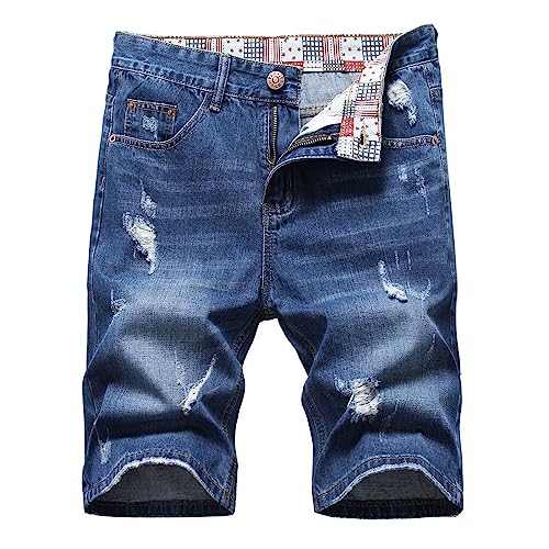 Herren Jeans Shorts Kurze Jeans Herren Männer Hosen Herren Sommer Hose Jeanshose für Herren Sommer Denim Shorts Große Größen Stretch Kurze Hose Locker Casual Sommerhose Cargohose Sweatpants Men von Komiseup