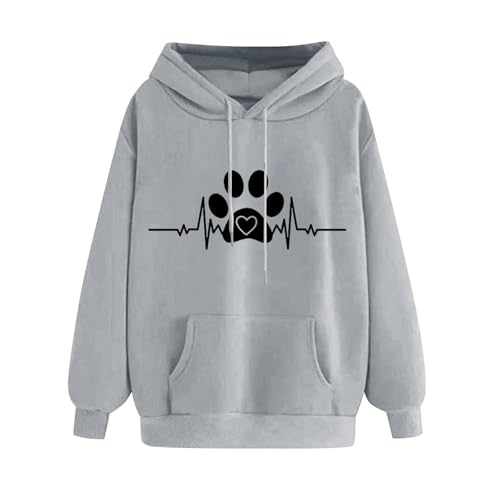 Hoodie Damen, Hoodie Damen Oversize, Oversize Pullover Damen, Sweatshirt Damen, Tshirt Damen, Langarmshirt Damen, Kapuzenpullover Damen, Pullover Damen Sommer Baumwolle Oberteil Herbst Winter Pulli von Komiseup