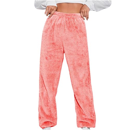 Jogginghose Damen Teddy Fleece Pyjamahose High Waist Yogahose Elegant Winter Warm Hosen Frauen Plüsch Schlafhose Elastischer Bund Winterhose Flauschig Einfarbig Freizeithose Loose Schlafanzughose Jogginghose Damen Teddy Fleece Pyjamahose High Waist Yogahose Elegant Winter Warm Hosen Frauen Plüsch Schlafhose Elastischer Bund Winterhose Flauschig Einfarbig Freizeithose Loose Schlafanzughose von Komiseup