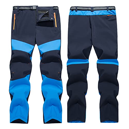 Komiseup Skihose Herren Stretch Lang Wanderhose Wasserdicht Softshellhose Winddicht Outdoorhose Winter Warm Gefüttert FleeceTrekkinghose Snowboardhose L-5XL von Komiseup