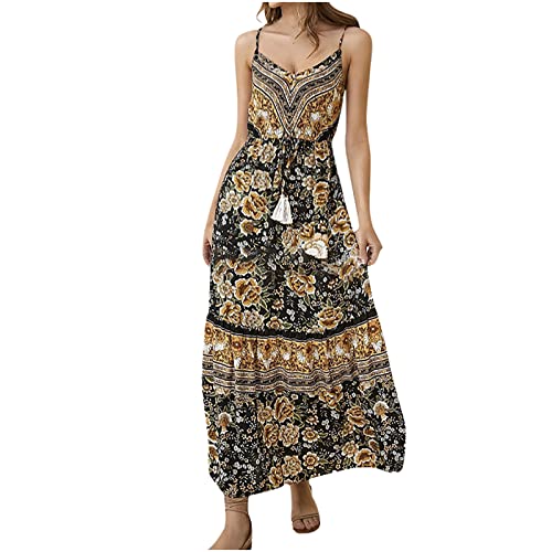 Komiseup Sommerkleid Damen, Kleider Damen Sommer, Kleid Damen Elegant, Frauen Blumendruck Ärmellose Ärmel Feste Lässige Bequeme V-Ausschnitt Tunika Schlankes Minikleid Boho Strandkleid Freizeitkleid Komiseup Sommerkleid Damen, Kleider Damen Sommer, Kleid Damen Elegant, Frauen Blumendruck Ärmellose Ärmel Feste Lässige Bequeme V-Ausschnitt Tunika Schlankes Minikleid Boho Strandkleid Freizeitkleid von Komiseup