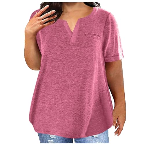Komiseup Tshirt Damen Oversized Longshirt Sommer Kurzarm Longshirt Basic Einfarbig Shirts Große Größen Umstandstop Elegant V-Ausschnitt Bluse Unterhemd Baumwolle Tunika Tops Lässig Locker Sportshirt Komiseup Tshirt Damen Oversized Longshirt Sommer Kurzarm Longshirt Basic Einfarbig Shirts Große Größen Umstandstop Elegant V-Ausschnitt Bluse Unterhemd Baumwolle Tunika Tops Lässig Locker Sportshirt von Komiseup