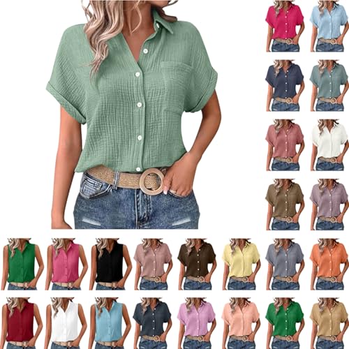 Musselin Bluse Damen Dünne Baumwolle Leinenbluse Oversized Leinenhemd Elegant Einfarbig Longbluse Revers Einreihiges Hemd Große Größen V-Ausschnitt Musselin Hemd mit Taschen Button Down Oberteile Musselin Bluse Damen Dünne Baumwolle Leinenbluse Oversized Leinenhemd Elegant Einfarbig Longbluse Revers Einreihiges Hemd Große Größen V-Ausschnitt Musselin Hemd mit Taschen Button Down Oberteile von Komiseup