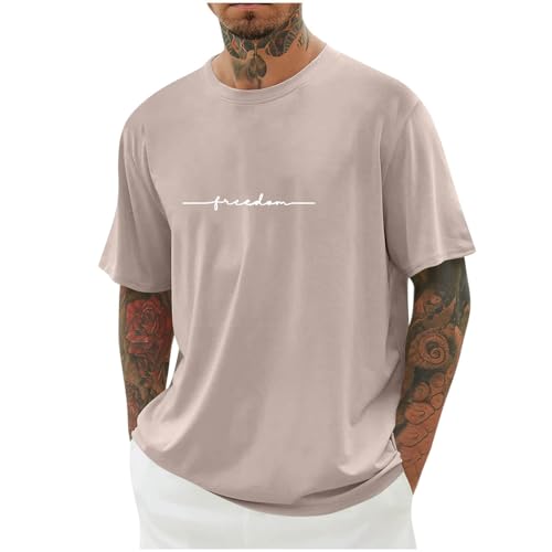 Oversized Tshirt Herren Sommer T Shirt Kurzarm Rundhals Shirt Vintage Palme Angels Sommershirt Kokosnussbaum Bedrucktes Tops Baumwolle Freizeitshirt Große Größen Gym Sportshirt Regular Fit Kleidung von Komiseup