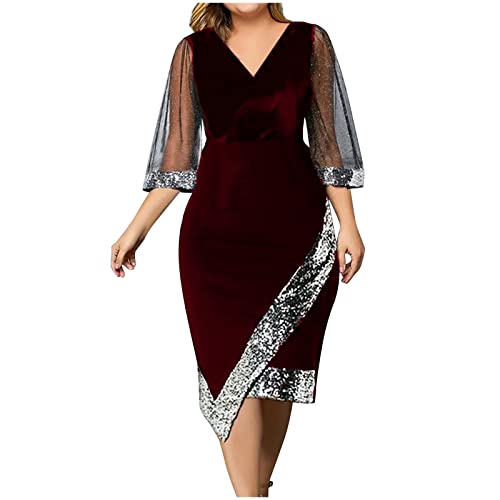 Pailettenkleider für Damen Partykleid Große Größen Hochzeit Glitzer Cocktailkleid Sexy Hochzeitskleid Langarm Festlich Party Pailletten Frauen Kleider Teenager Mädchen Glitzerkleid Elegant Abendkleid Pailettenkleider für Damen Partykleid Große Größen Hochzeit Glitzer Cocktailkleid Sexy Hochzeitskleid Langarm Festlich Party Pailletten Frauen Kleider Teenager Mädchen Glitzerkleid Elegant Abendkleid von Komiseup